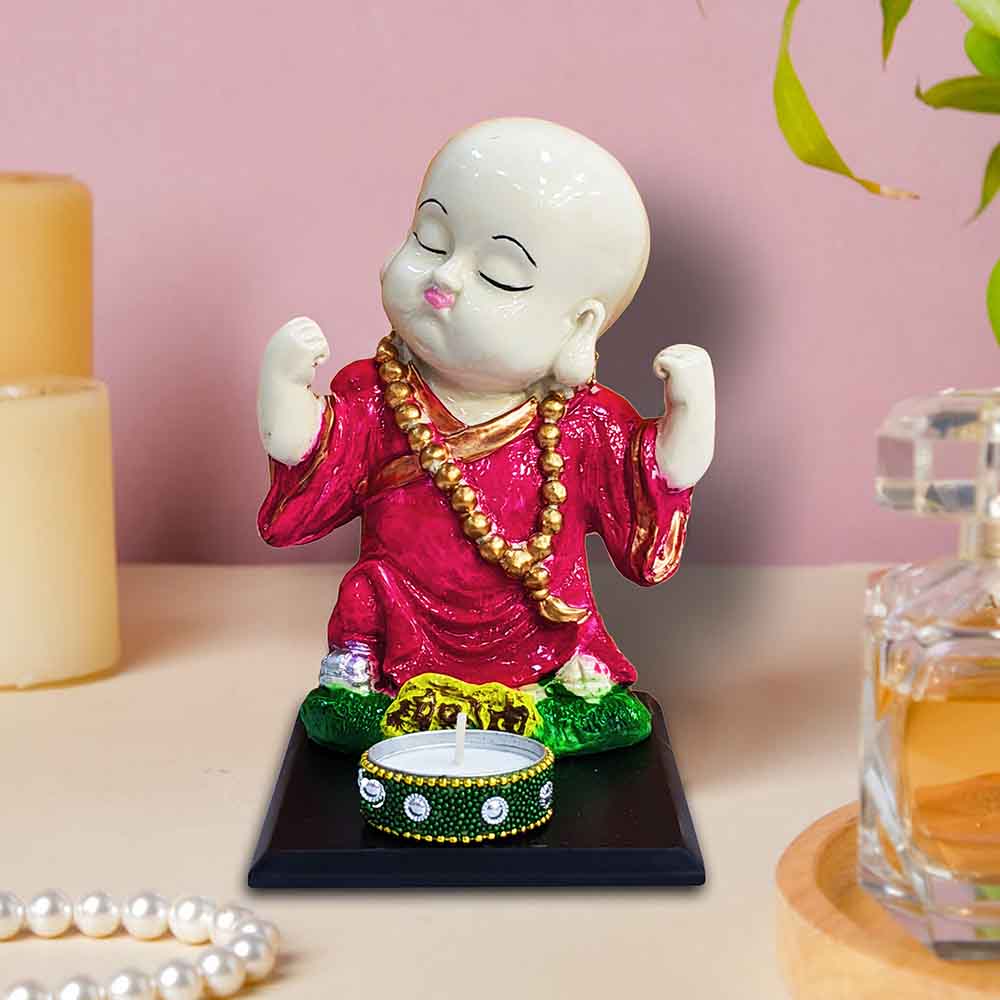 Buy Marble Finish Baby Monk Buddha Statue Online